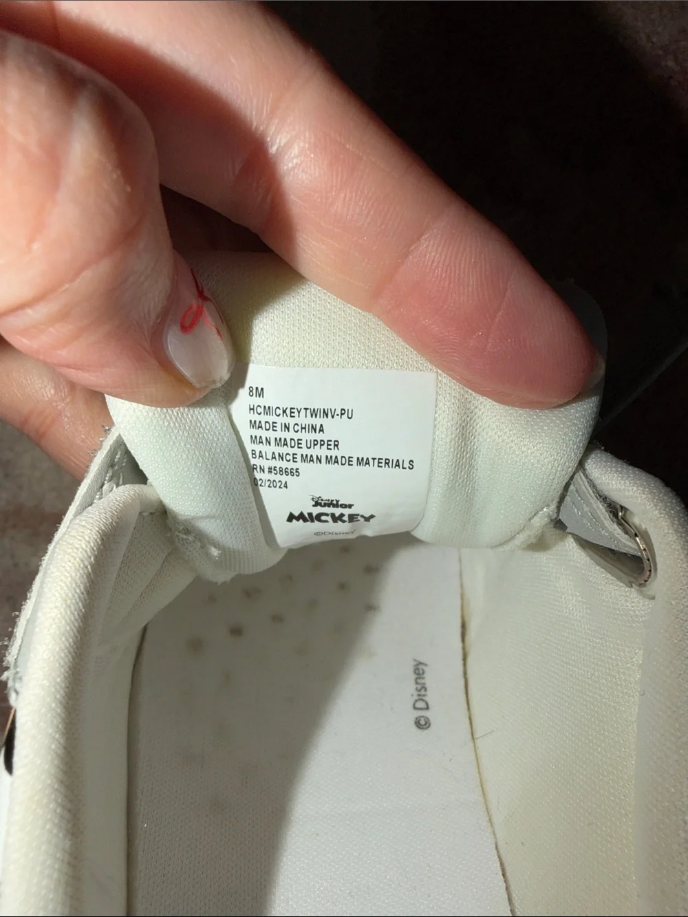 Harper Canyon Disney White Mickey Mouse Velcro Toddler Light Up Sneakers